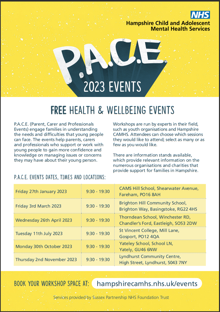 P.A.C.E 2023 Events Oaklands Catholic School and Sixth Form College